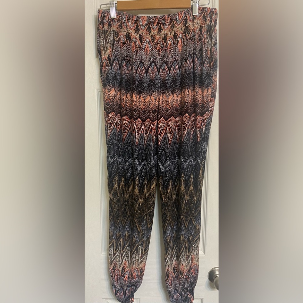 ReWash Boho Print Joggers Pants Size L - Picture 1 of 5